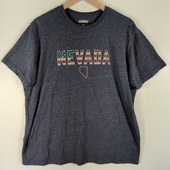 State of Mind Nevada Graphic T-Shirt XL Brown USA Tee Casual - Picture 3 of 16